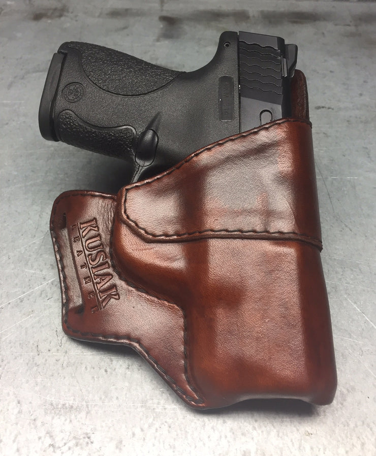 MP Shield Outside of the waistband holster - Leather made Holsters for conceal carry OWB