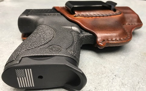 Kimber Micro 9 w/Laser Grip Leather IWB Holster