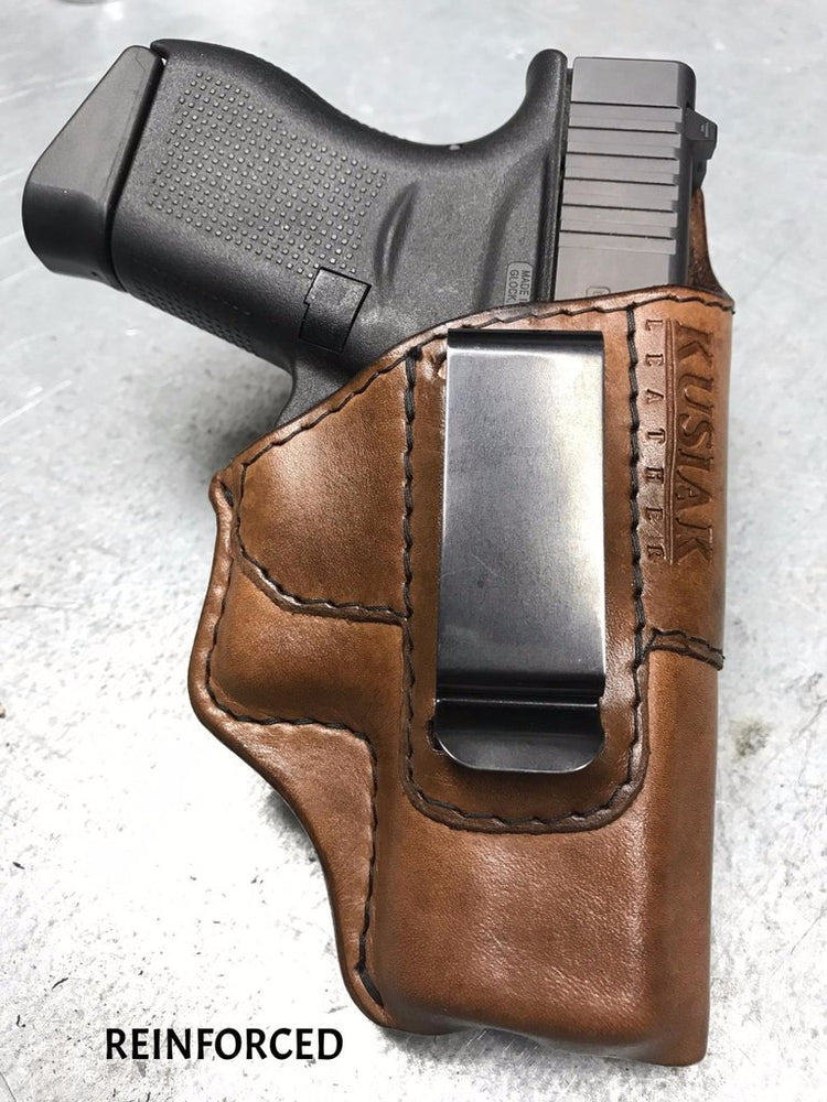 Azula Left Hand IWB Leather Holster For Sig P365 XL 9mm - Tan, Inside Waistband Concealed Carry
