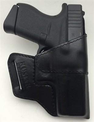 Glock 43 Outside of the waistband holster - Leather made Holsters for conceal carry OWB